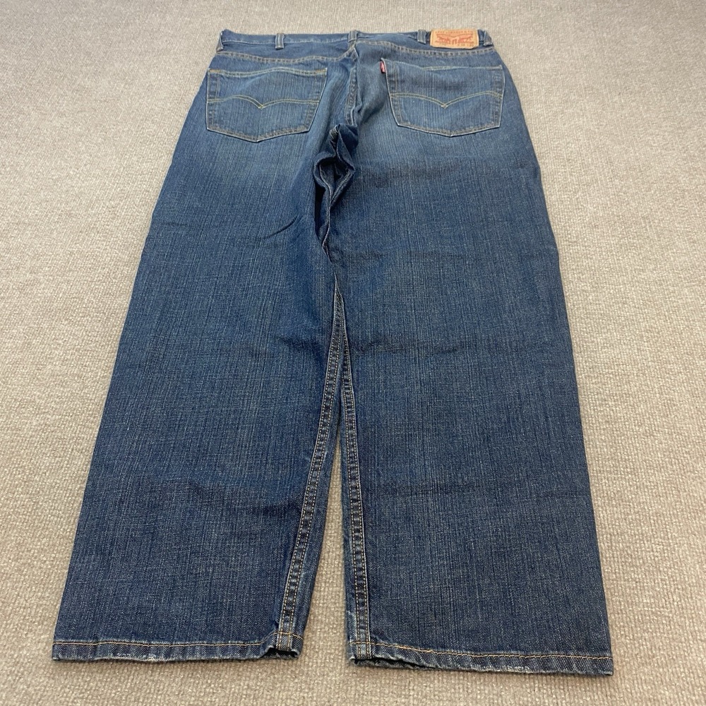 Levis 550‎ Jeans Mens 38x29 Classic Fit Blue Baggy Distressed Denim Whiskered